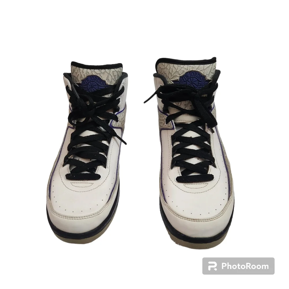 Nike Air Jordan 2 II Retro Dark Concord 395718-153 White Cement 7Y - Picture 5 of 10